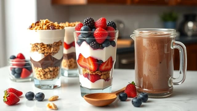 Dessert i glas förbereda dagen innan